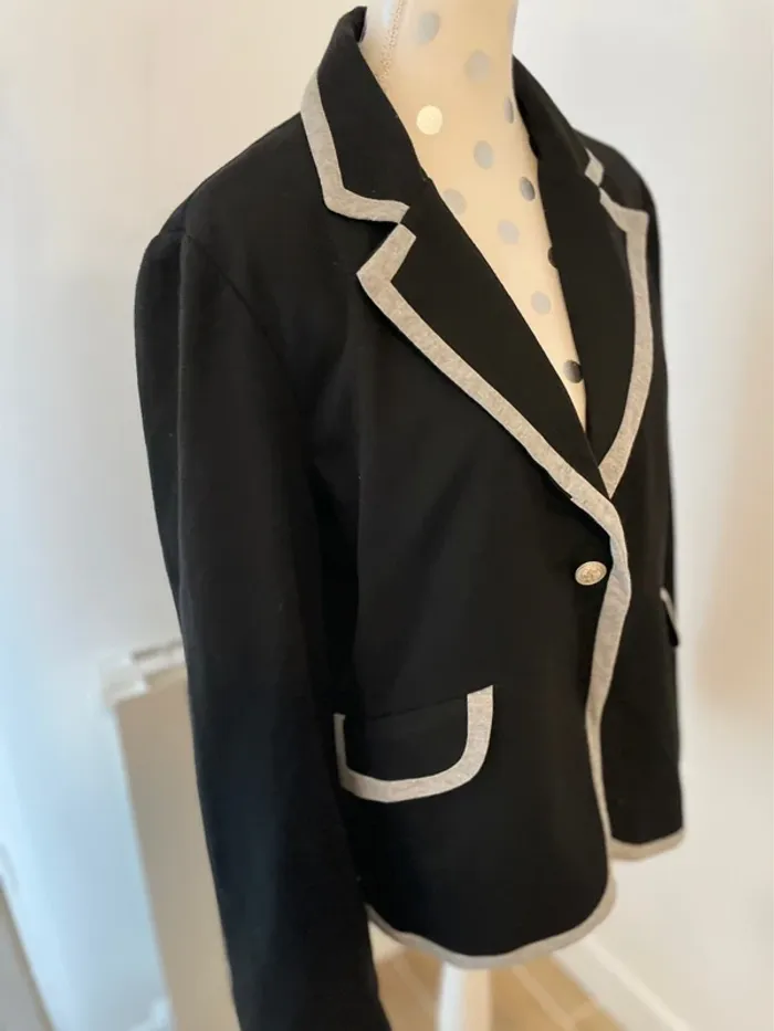 Veste blazer noir et gris neuf taille 48 - photo numéro 3