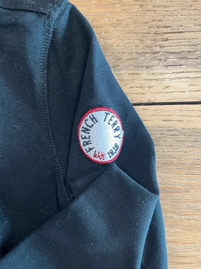 Sweat à zip et capuche noir French Terry 18.18 - photo numéro 3