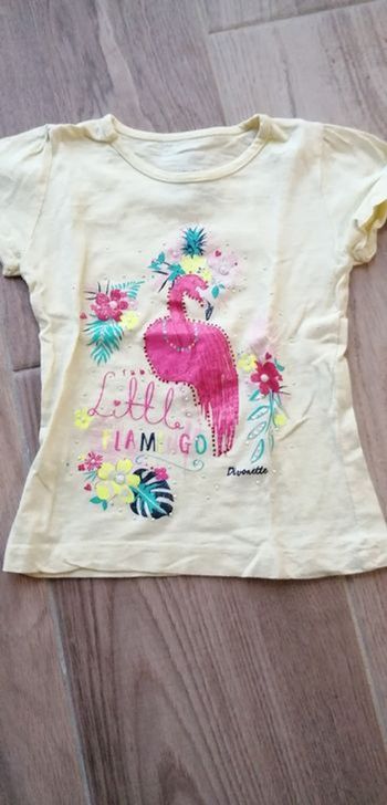 T shirt fille 24 mois jaune divonette
