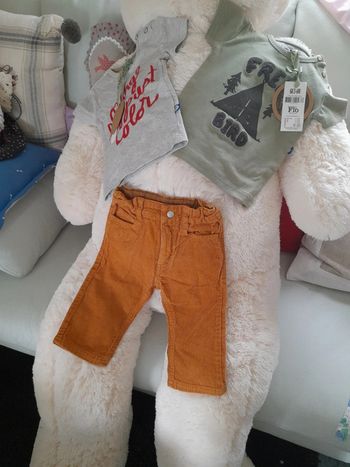 Lot Pantalon neuf et 2 tee shirts neufs