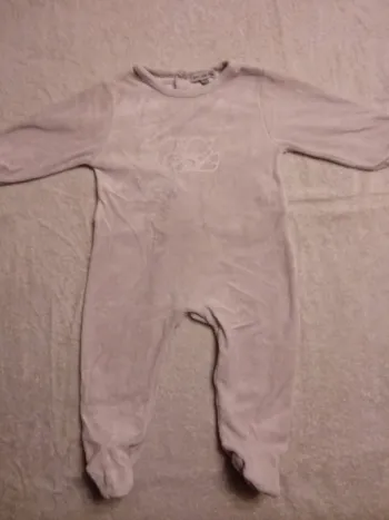 Pyjamas beige DPAM 6 mois (réf perso D7)(familleac72)