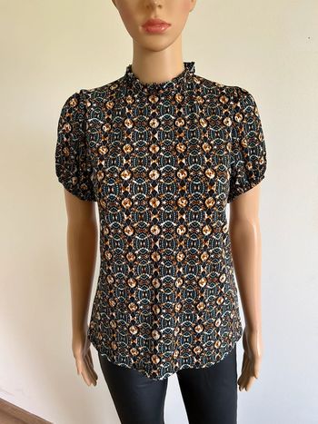 Blouse imprimée à manches courtes Cache Cache taille S TBE