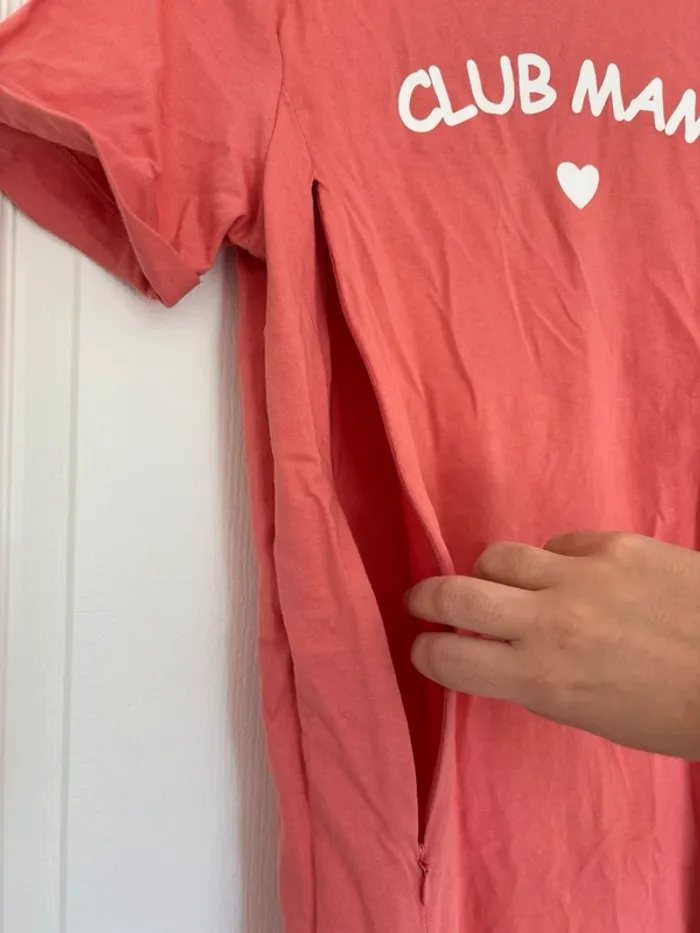 Chemise de nuit corail grossesse et allaitement vertbaudet taille 34/36 - photo numéro 6