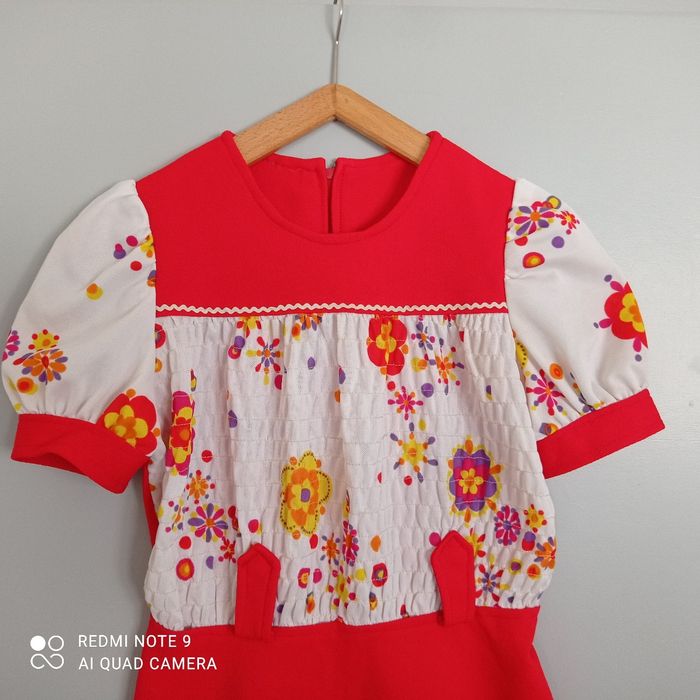 Robe rouge et blanche vintage t34/36 - photo numéro 2
