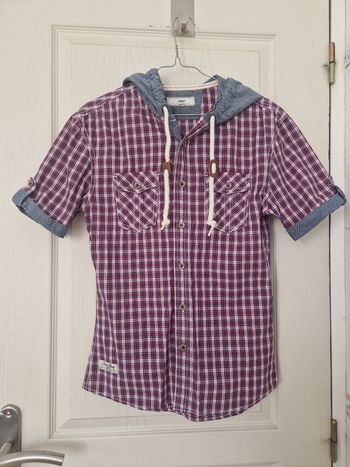 Chemise manches courtes à capuche homme celio taille S/36