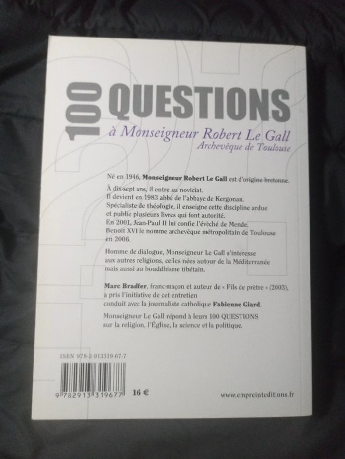 100 questions à Monseigneur Robert Le Gall - photo numéro 2