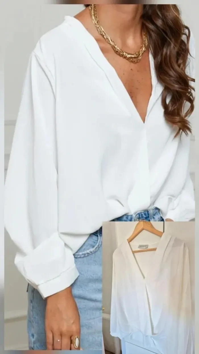 Blouse chemise l'armoire de suzette taille S M 36 38 blanc armoire