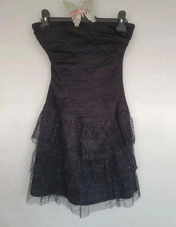 Robe bustier noir paillettes mim taille 34