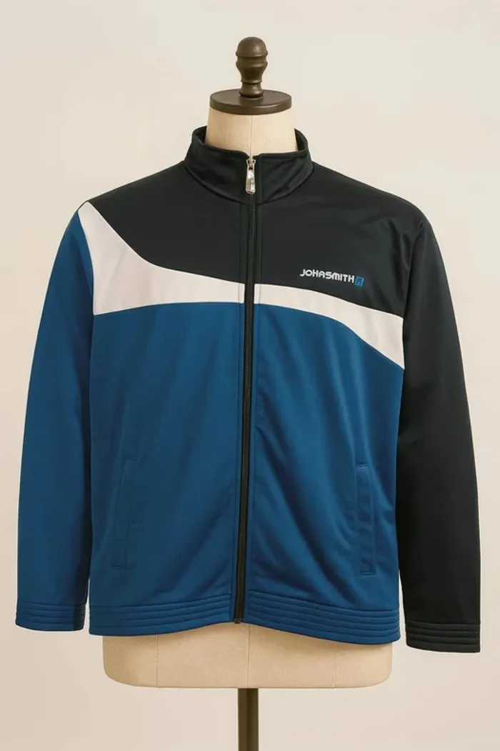 Veste de sport bleu blanc bleu marine John Smith Taille 16 ans - photo numéro 2