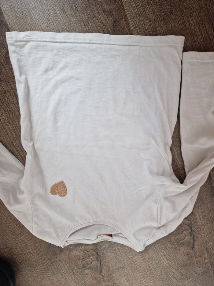 Tee shirt manche courte blanc tape à l'œil - photo numéro 3