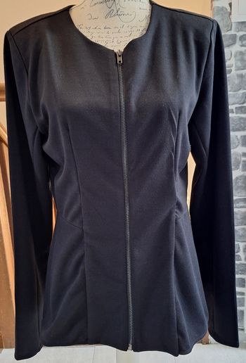 Veste fluide zippée noire