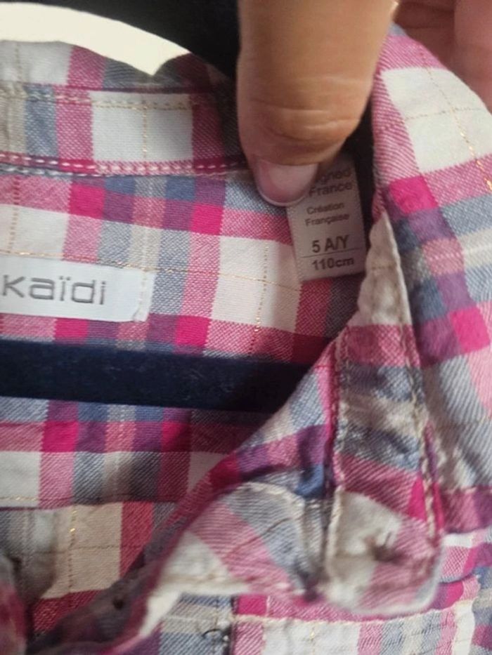 Robe à carreaux okaidi taille 5 ans / 110 cm - photo numéro 2