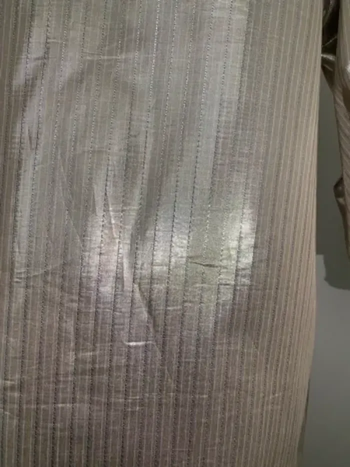 Robe métallisée beige argent H&M - photo numéro 5