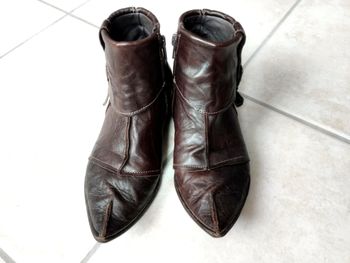 Bottines Pointues en Cuir - P37