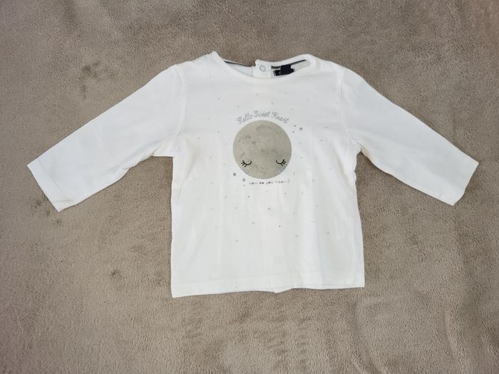 Lot de 4 t-shirts manches longues fille 9 mois - photo numéro 4