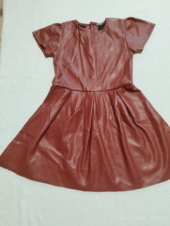 Robe fille effet cuir irisé