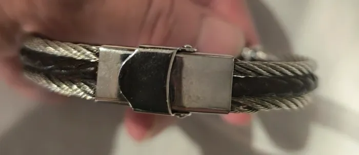 Bracelet acier et cuir homme - photo numéro 4