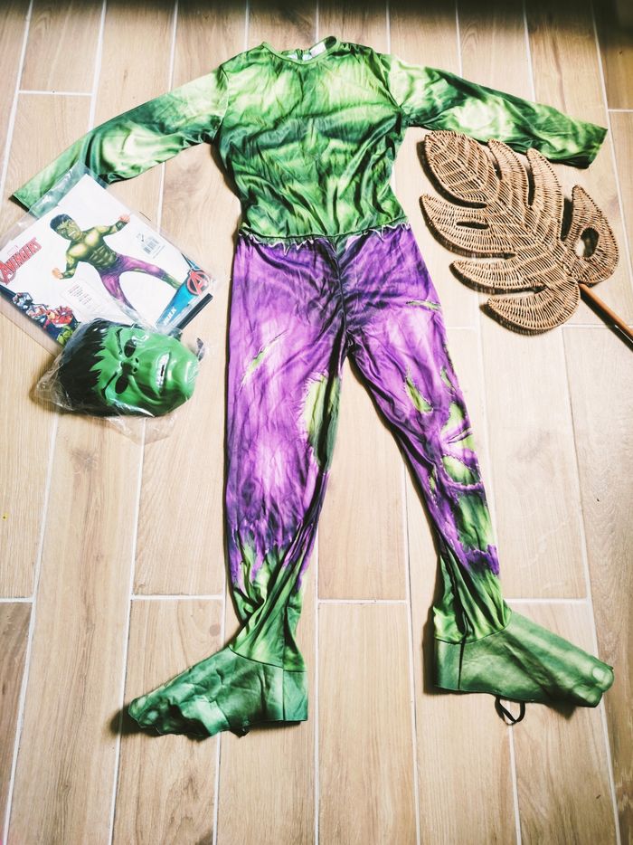 🧌Déguisement /costume avec masque Hulk Marvel Avengers pour enfant