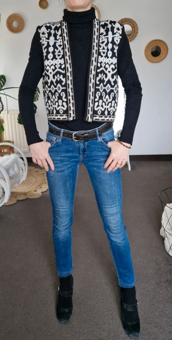 Gilet sans manche tricoté vintage - photo numéro 9