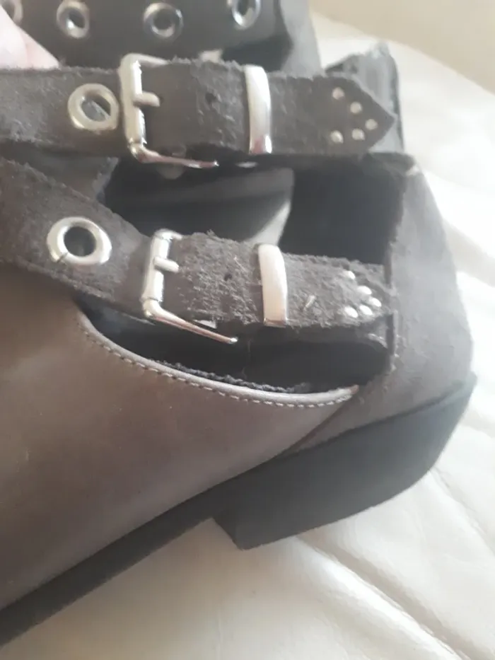 Bottines ouvertes beige 39 - photo numéro 3