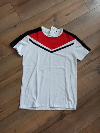 Tee shirt blanc uni homme manches courtes L