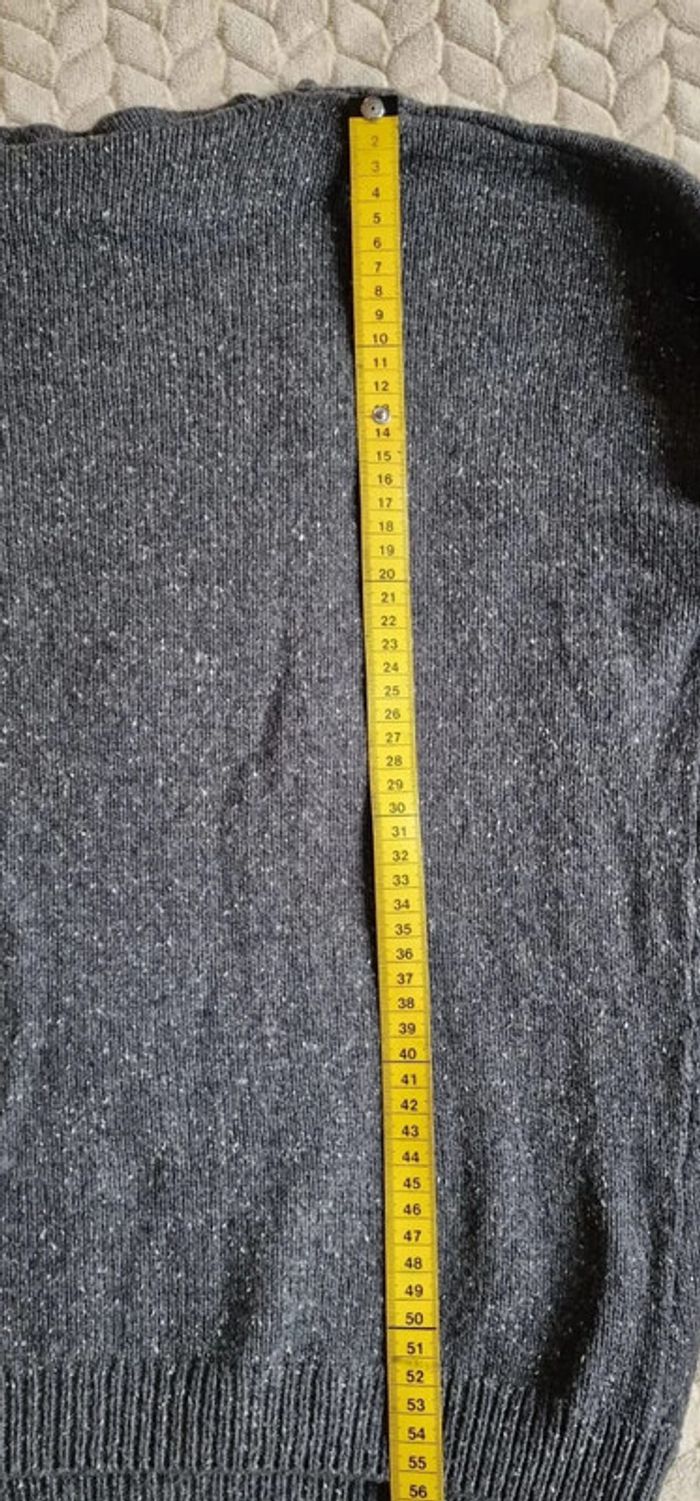 Pull en laine "& other stories" taille S ou 36 gris chiné col asymétrique - photo numéro 7