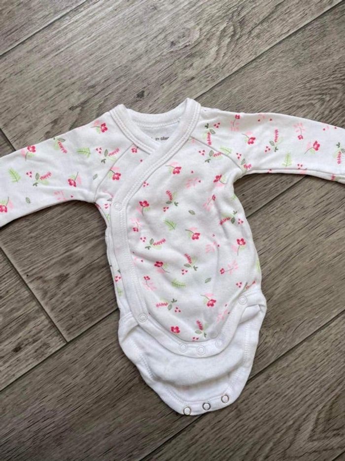 Body ouverture devant naissance 0 mois gemo fleurs