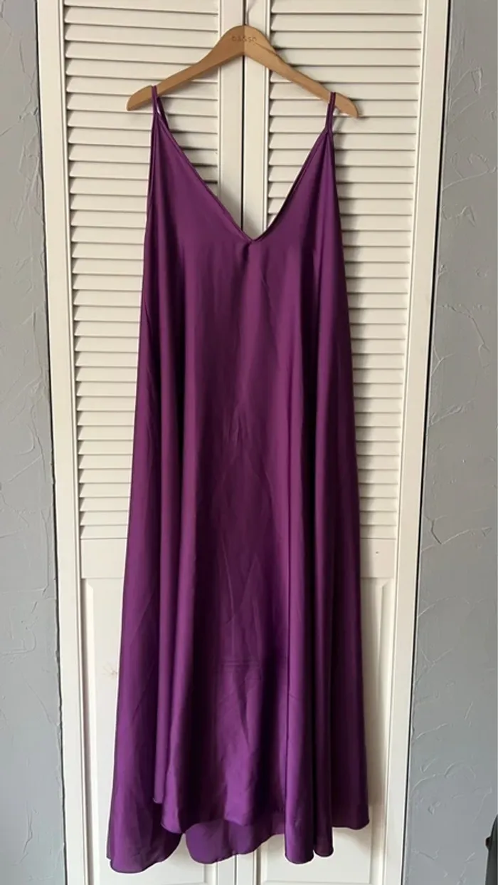 Robe longue satin