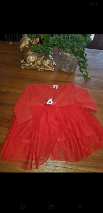 Robe rouge à tutu minnie Disney 6 mois