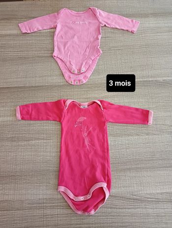 Bodies manches longues fille 3 mois