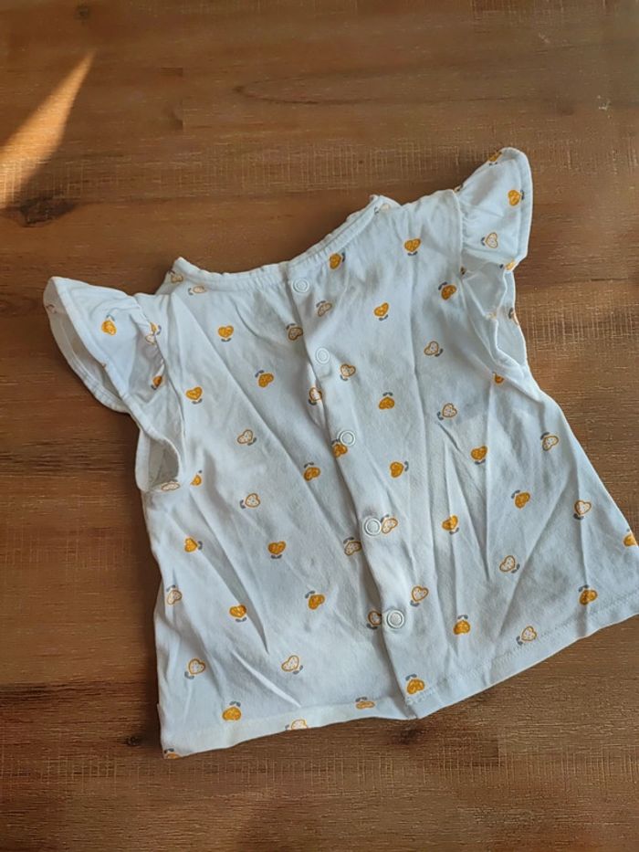 Tee-shirt blanc 6 mois - photo numéro 4