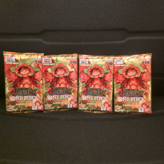 One Piece Lot de 4 Boosters Premium PRB01-FR The Best en Loose