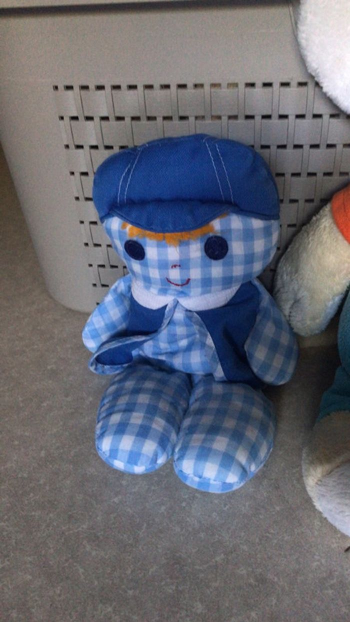 Lots de 2 peluches une souris et un petit bonhomme bleu - photo numéro 4
