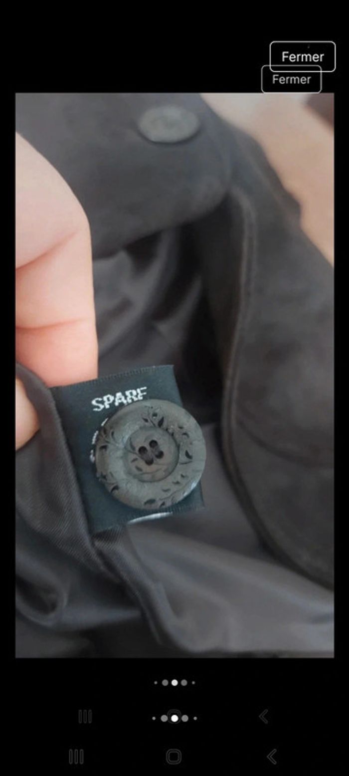 Veste cuir Marron foncé D'Auvry exclusive t 46 - photo numéro 9