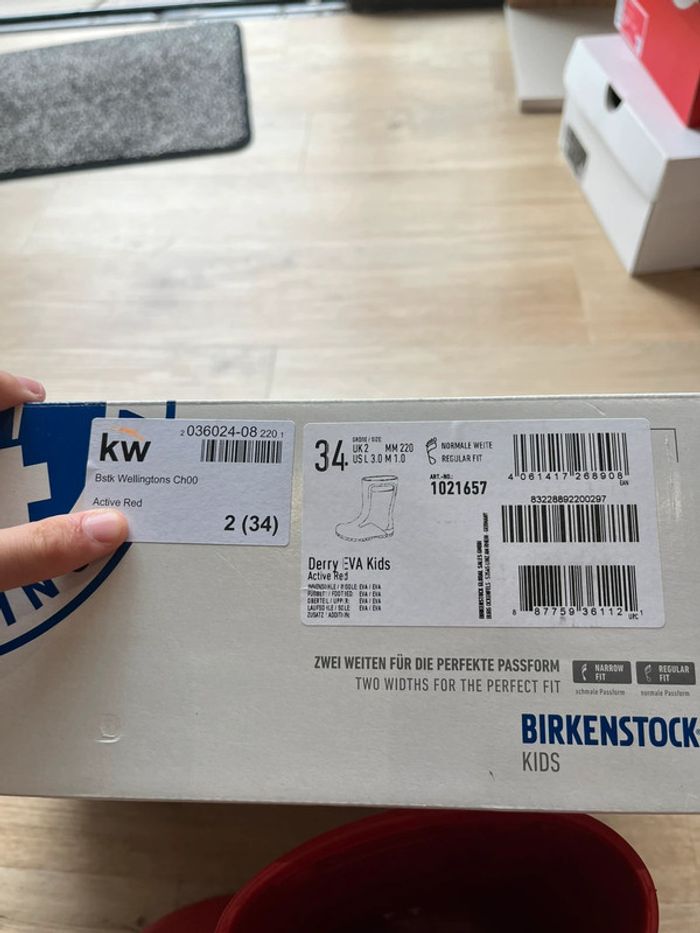 Birkenstock Derry Eva 34 Rouge - photo numéro 5
