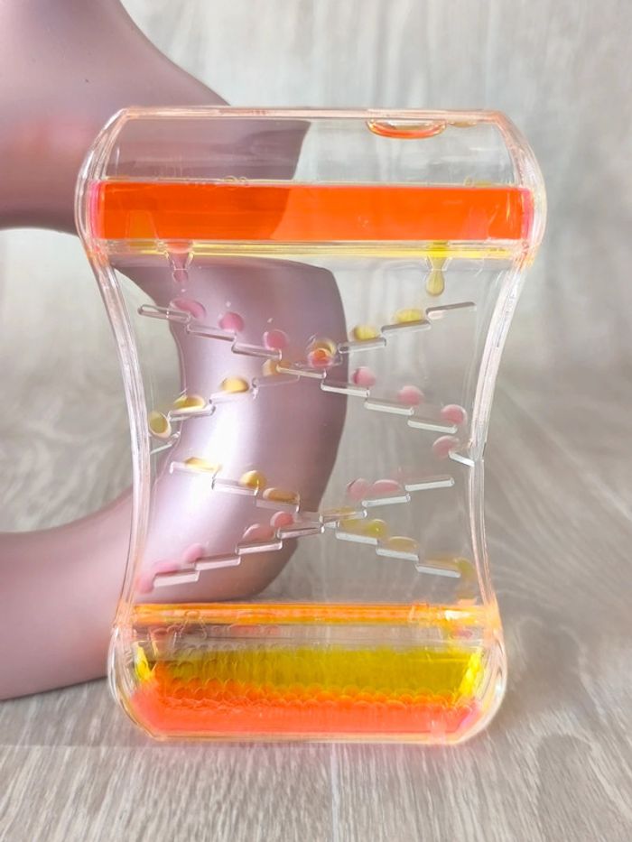 Sablier à huile double apaisant jaune et orange - photo numéro 4