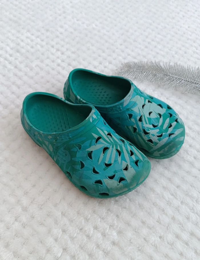 🔸Chaussures type Crocs Bleu Vert - Hipps Taille 24 25🔸