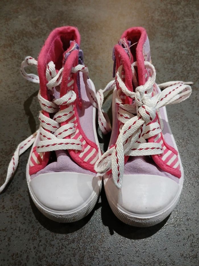 Baskets montantes en toile taille 23