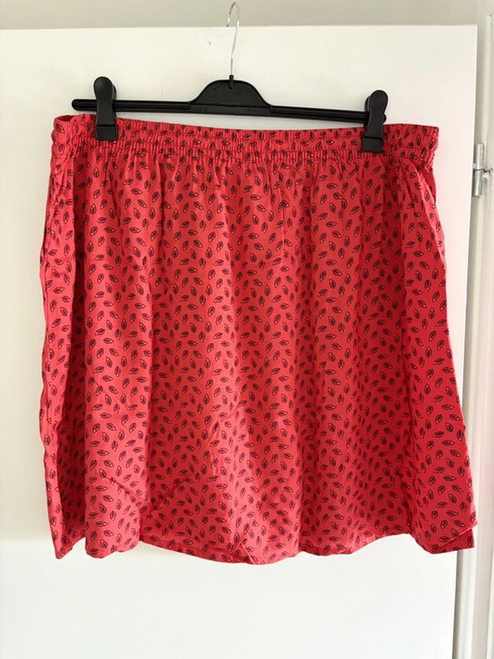 Jupe rouge à motifs grande taille 50-52 - photo numéro 4