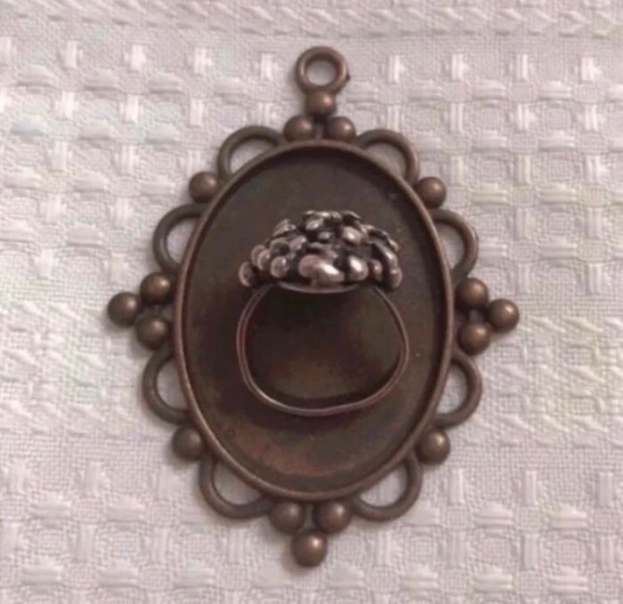 Bague en argent 925 patinée noir taille US 4,5/ 15,3 mm Rétro - photo numéro 9