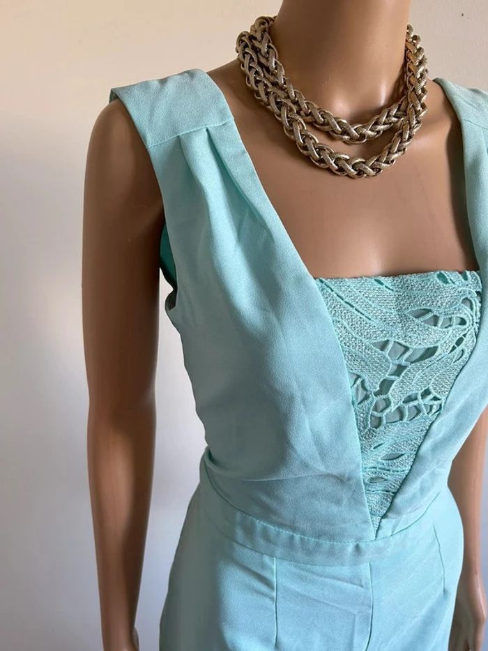 Combishort turquoise neuf sans manches Naf Naf taille 38 (valeur 65€) - photo numéro 5