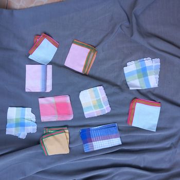 Lot de 10 mouchoirs textiles