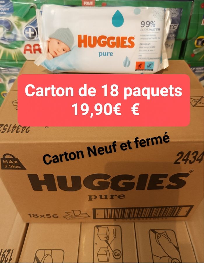 Lot de 18 paquets de lingettes Huggies