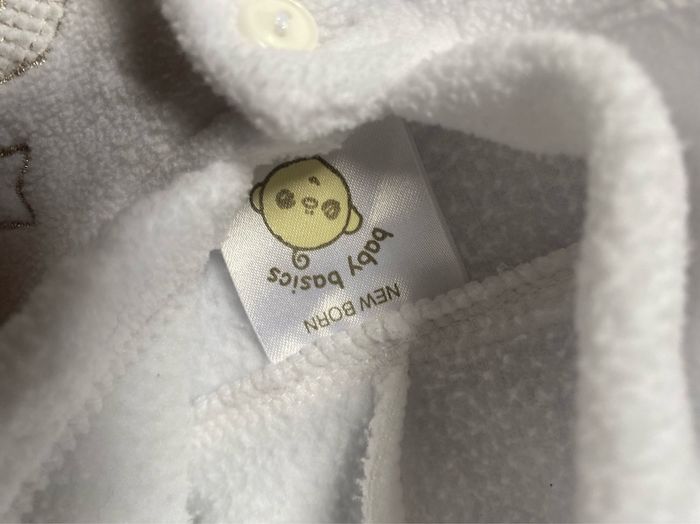 Ensemble polaire blanc star brodé doré Taille naissance - photo numéro 3