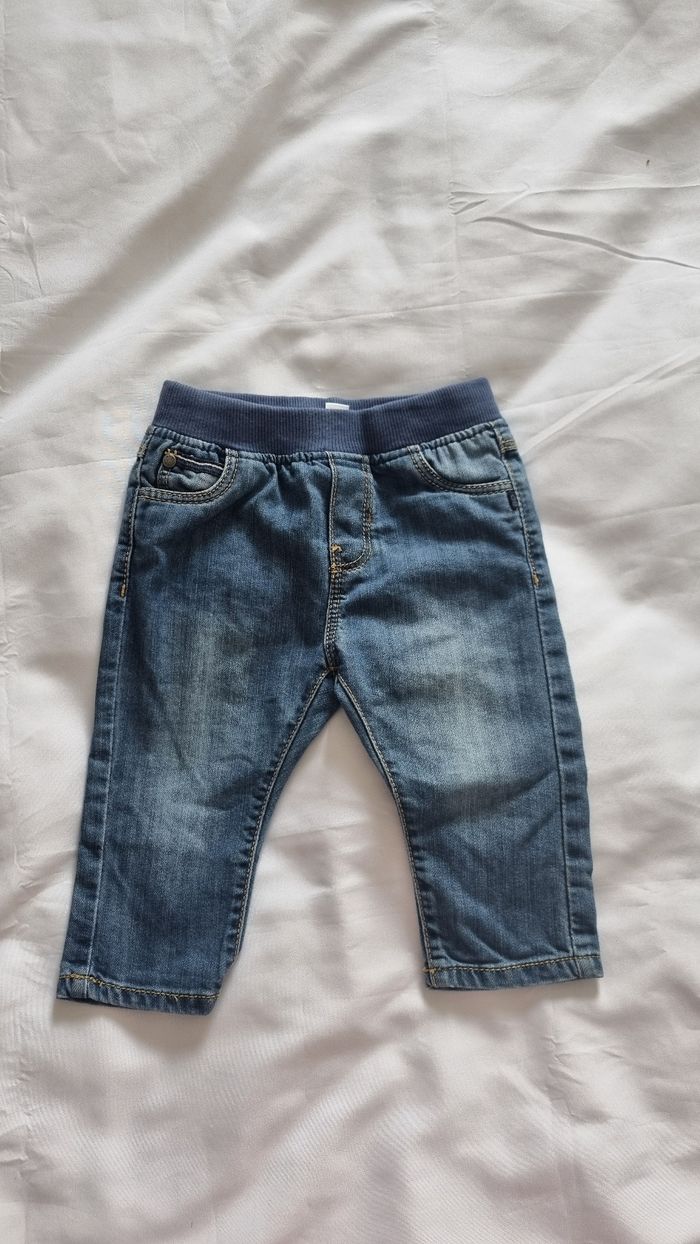 Jean bébé Obaîbi Taille Élastiquée  Denim