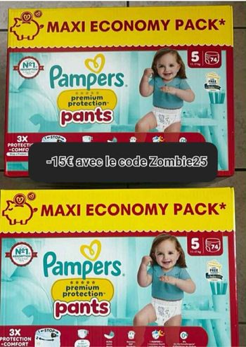 Deux carton de couche maxi economy taille 5 premium culotte