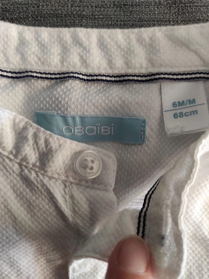 Pantalon velours et chemise Obaibi 6 mois - photo numéro 5