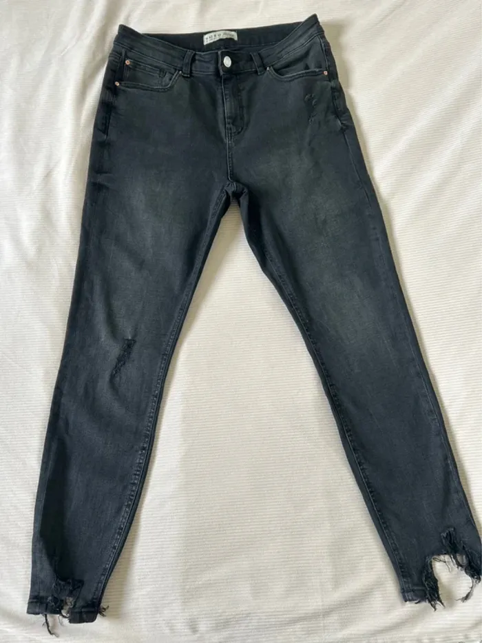 Jeans troués gris noir tailleXl denim co - photo numéro 4