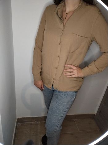 Chemisier camel asymétrique Bershka Taille L