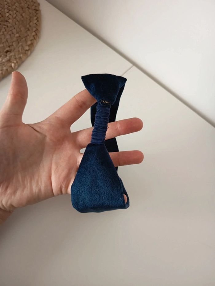 Bandeau velours marine - photo numéro 4
